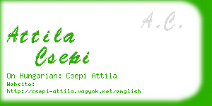 attila csepi business card